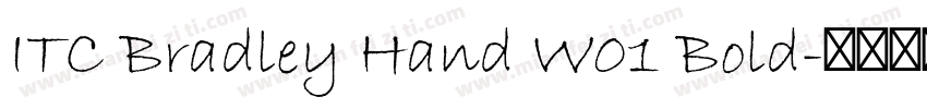 ITC Bradley Hand W01 Bold字体转换